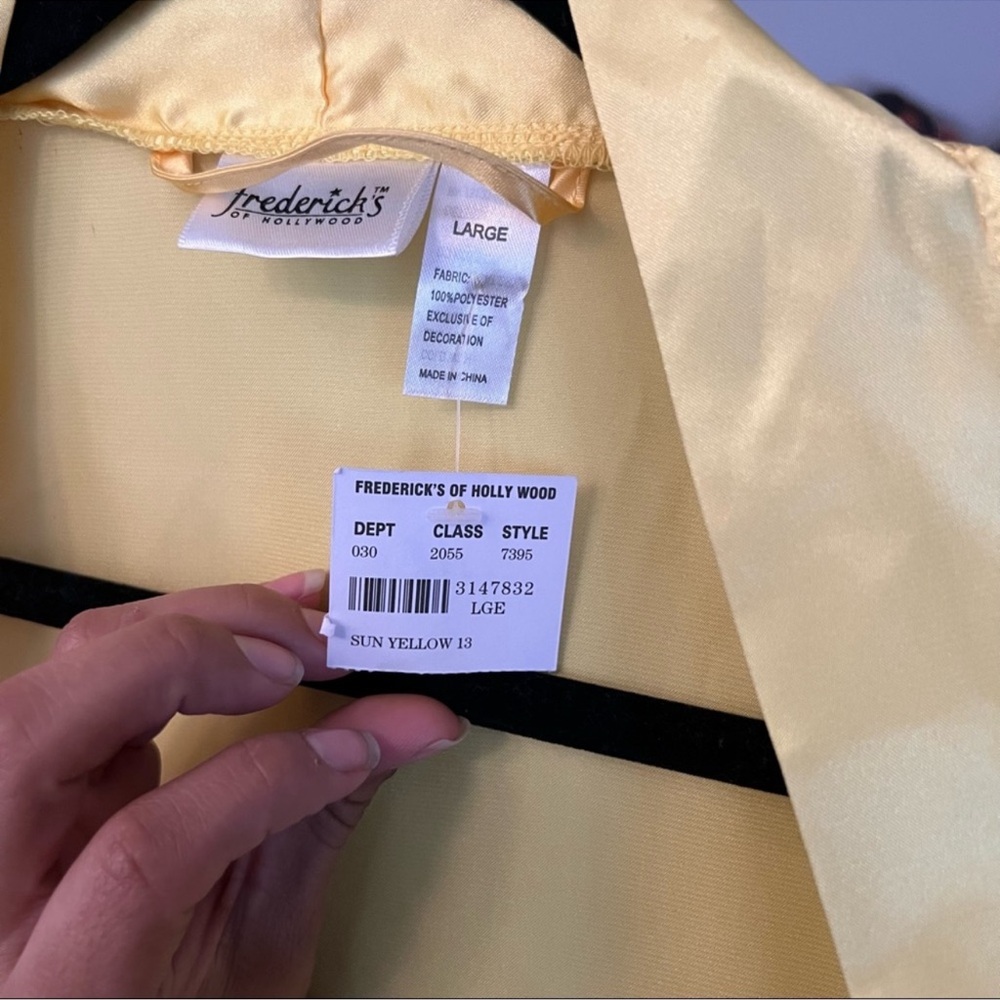 Frederick's of Hollywood Sun Yellow Robe - Picture 3 of 5